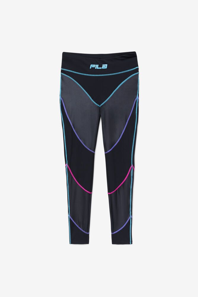 Fila Legging Womens Black - Georgie High Waisted - Philippines 1863240-NF